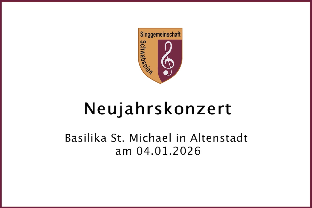 Plakat zum Neujahrskonzert 2026 in der Basilika St. Michael, Altenstadt
